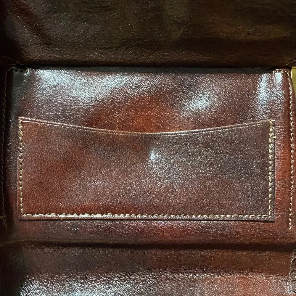 Vintage Bosca Brown full grain hide Leather Wallet